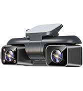 HUPEJOS 2 Channel Rear Camera with Rear Cabin Monitoring for Dash Cam, Backup Camera Suitable for...