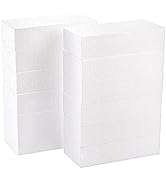 YOUEON 12 Pack Rectangle Styrofoam Blocks, 8 x 4 x 2 Inches Foam Rectangle Blocks, Craft Foam Blo...