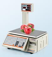 Bonvoisin Label Printing Scale 66lbs Capacity Price Computing Scale Pole Display with Label and R...