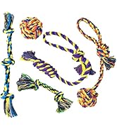 SHARLOVY 5 Pack Puppy Teething Toys, Durable Dog Toys for Small Dogs, Interactive Cotton Small Do...