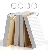 White Index Cards 4 x 6 Inch, 160 Count Lined Flash Cards with Ring for Back to School, Ruled and...