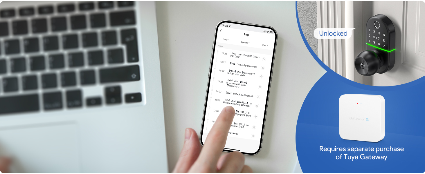 Monitor the unlocking record at any time