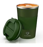 12 oz Stainless Steel Vacuum Insulated Tumbler - Coffee Travel Mug Spill Proof with Lid - Thermos...