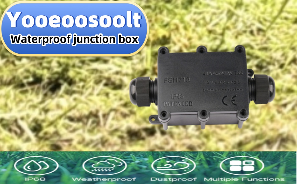 IP68 2 way waterproof junction box