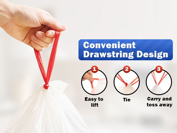 13 Gallon Tall Kitchen Drawstring Trash Bags