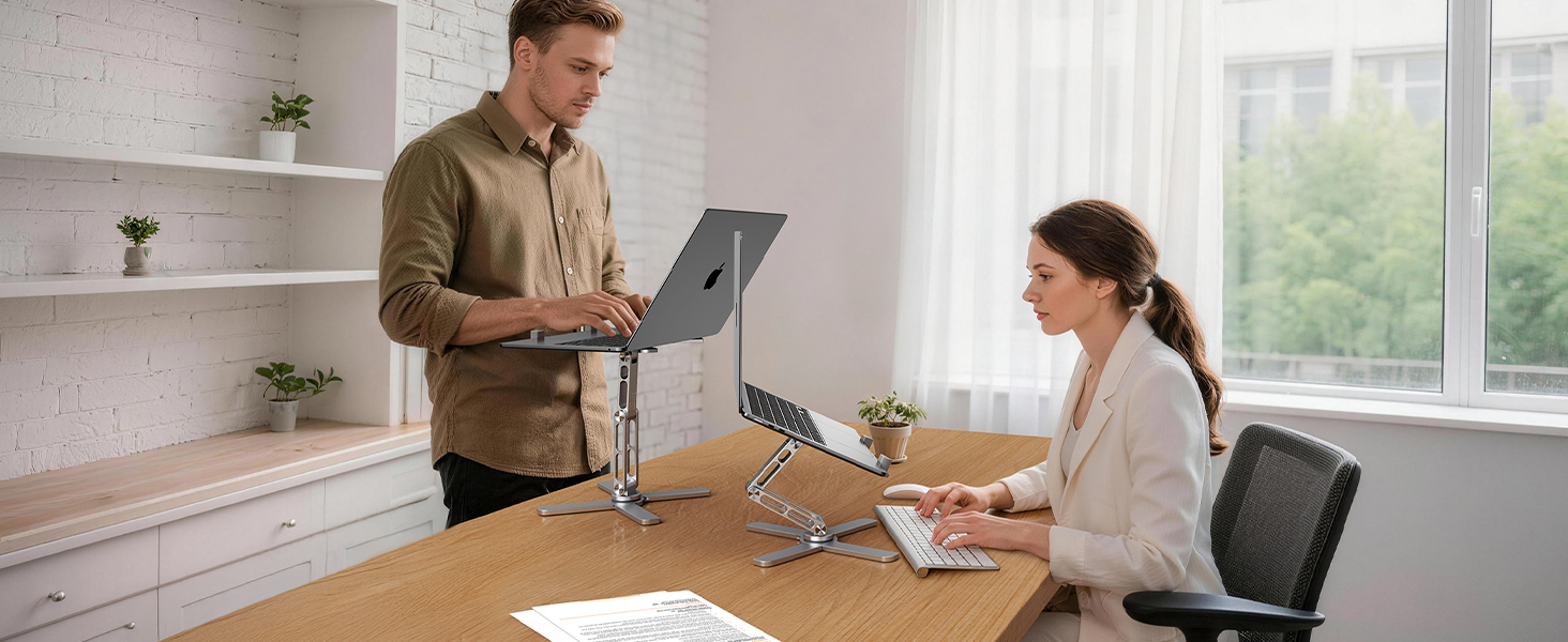 TECKNET Laptop Stand for Desk with 360° Rotating Base