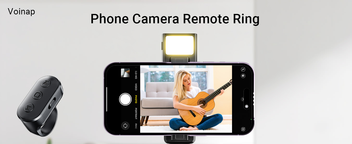 Auto Face Tracking Phone Holder with Remote Ring