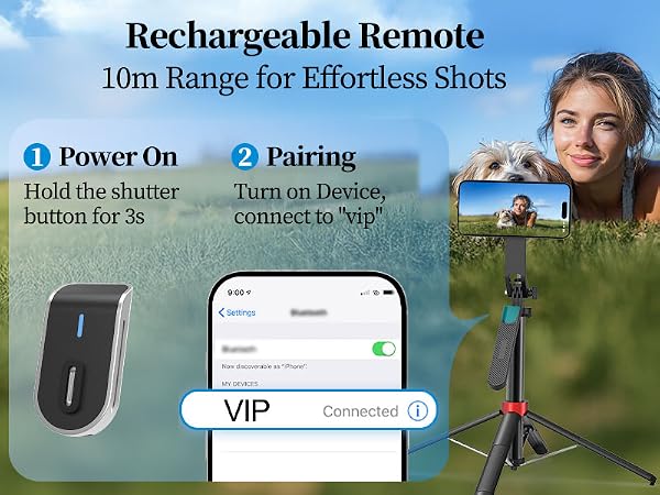 selfie stick tripod with remote
