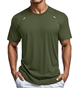 MAGCOMSEN Men's Dry Fit Shirts Mesh Short Sleeve Athletic Lightweight Workout Performance Hiking ...