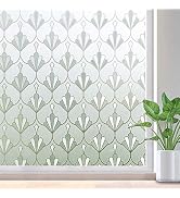 rabbitgoo Privacy Window Film Non Adhesive Frosted Glass Film Sun Blocking Window Sticker Self St...