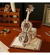 ROBOTIME AMK63 Magic Cello Adults 3D Puzzles -3D Wooden Puzzles for Adults - Wooden Music Box Puz...