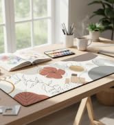 Mats on Top of Desks, Large Desk Mat, Cute Mousepad, Boho Mouse Pad, Abstract Mid Century Modern ...