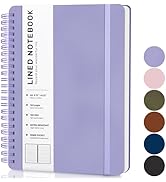 ABERLLS Purple Lined Spiral Journal Notebook with 160 Pages, 8×5.7in, A5 Spiral Notebook, Journal...