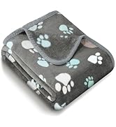 Vowanop Premium Soft Dog Blanket Washable, 40" x 32" Flannel Gray Dog Blanket for Small and Mediu...