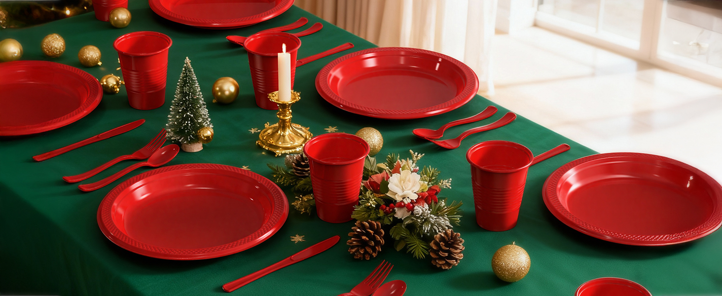 christmas plates disposable