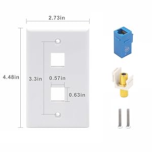 VCE Ethernet Coax Wall Plate 