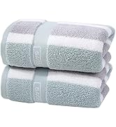 LRUUIDDE Hand Towels for Bathroom Set of 2, 100% Cotton Bath Hand Towels, Face Towels, Highly Abs...
