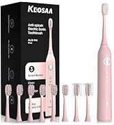 keosaa Electric Toothbrush with 6 Brush Heads(946 Pink)