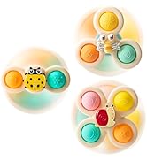 3PCS Suction Cup Spinner Toys for 1 2 Year Old Boys Spinning Toys Baby Toys 12-18 Months Sensory ...