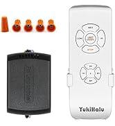 YukiHalu Ceiling Fan Remote Control Kit, Universal and Compact Size, Fan Speeds and Timings Contr...