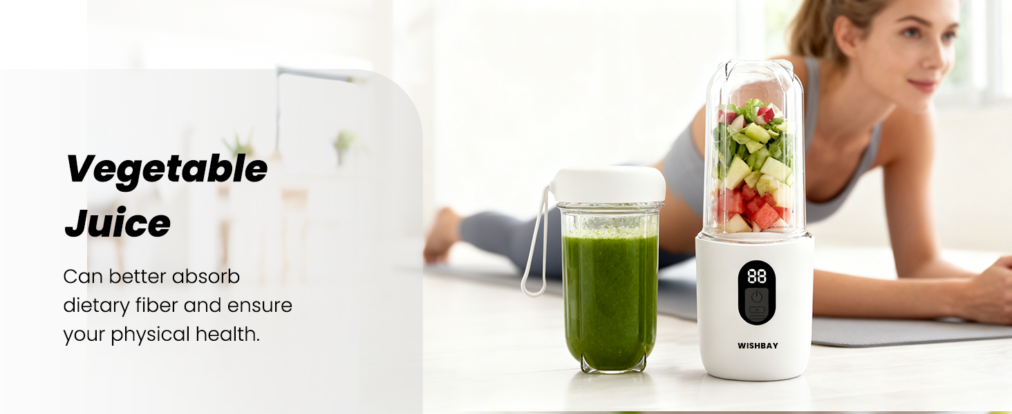 Portable Blender Personal Blender for Shakes and Smoothies with 16 Blades Small Mini Juicer