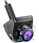 B-Qtech Vehicle Backup Rear View Camera AHD 1080P, 175° Wide-Angle Adjustable Fisheye Lens CVBS A...