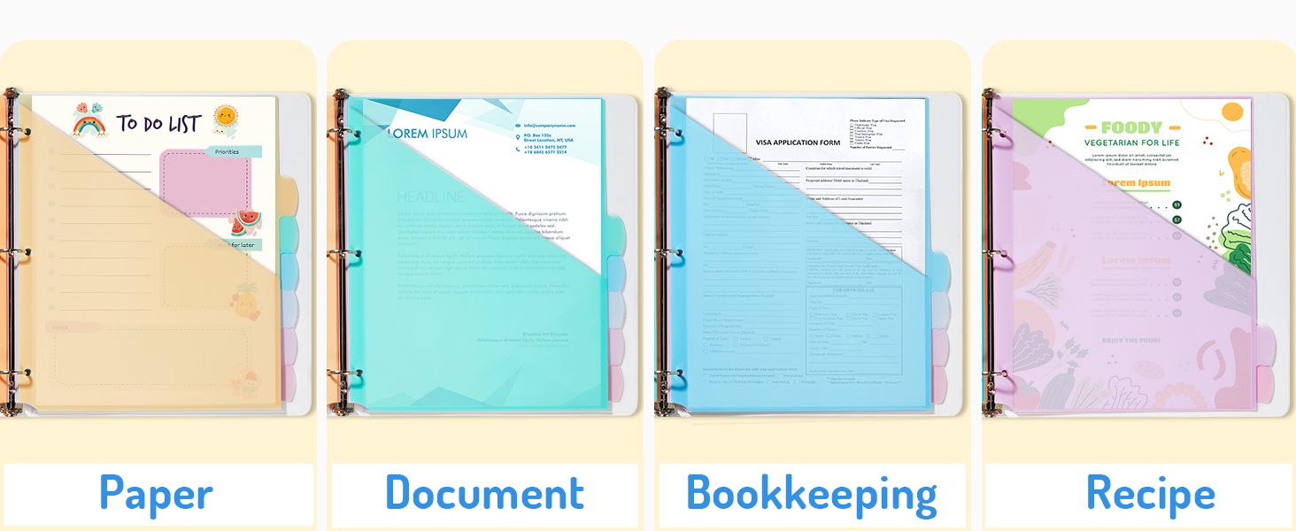 dividers for 3 ring binder