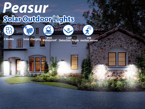 solar sensor lights outdoor motion detection