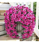 Ivydale Hibiscus Artificial Fake Hanging Flowers Plants for Outdoor Spring Decoration, 2PCS UV Re...