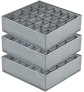 DIMJ Sock Drawer Organizers, Underwear Organizers with 72-Cell, Dresser Drawer Organizers for Clo...