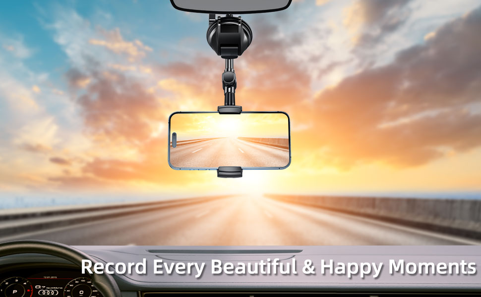 xuenair rotatable car phone holder for video recording