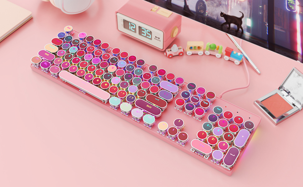 104 pink keyboard