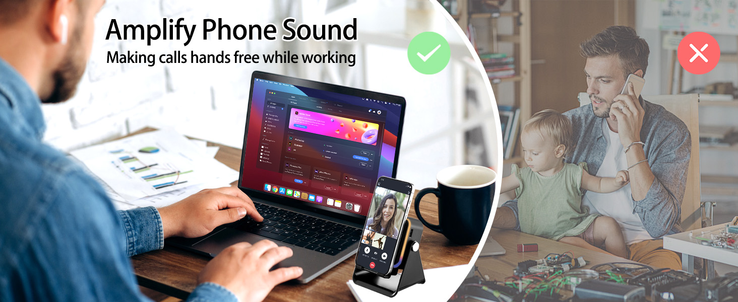 phone stand with speaker