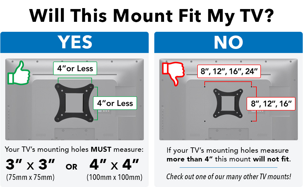 Mount-It! MI-2829 Small TV Monitor Wall Mount