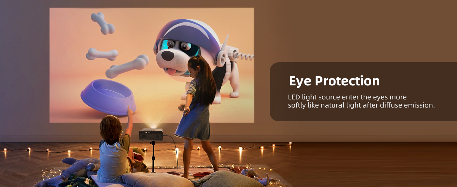 GC666 projector project large image up to 300“ can protect your eye