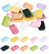 Magibeads 20Pcs Miniature Dollhouse Basket Tray Food Bread Rattan Basket Resin Cabochons Tiny Thi...