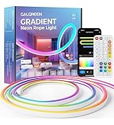 Galgreen 16.4FT Neon Rope Light, RGB Smart IC LED Strip Lights with Music Sync, DIY Design, Outdo...