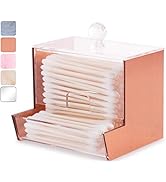 Rose Gold Acrylic Qtip Holder for Qtip Brand Cotton Swabs, Qtip Dispenser, Modern Bathroom Decor,...