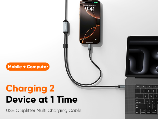 usb c splitter multiple charging cable