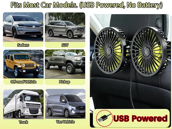 car fans for backseat for kids