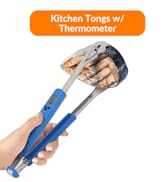 tongs with thermometer