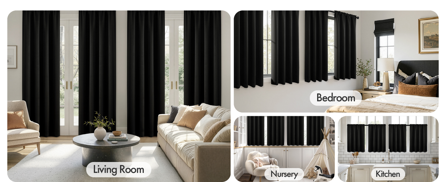 36in long 4 pack sun block shade half tier valance house laundry office Apartment Rental 40x36