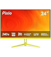 Pixio PX249 Wave Yellow 24 inch 240Hz Refresh Rate FHD 1080p Resolution Fast IPS Panel 1ms GTG Respo...