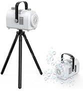 PHNIXGAM Bubble Machine Large Capacity, Automatic Kids Bubble Blower with 10 Holes 2 Speeds 17oz/...