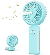 RNKRUN Portable Handheld Misting Fan, USB Rechargeable Personal Mister Foldable Fan with Water Ta...