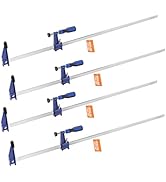 VEVOR Bar Clamps for Woodworking, 4-Pack 36 inch Opening, Lockable F-Clamp with 600 lbs Load Limi...