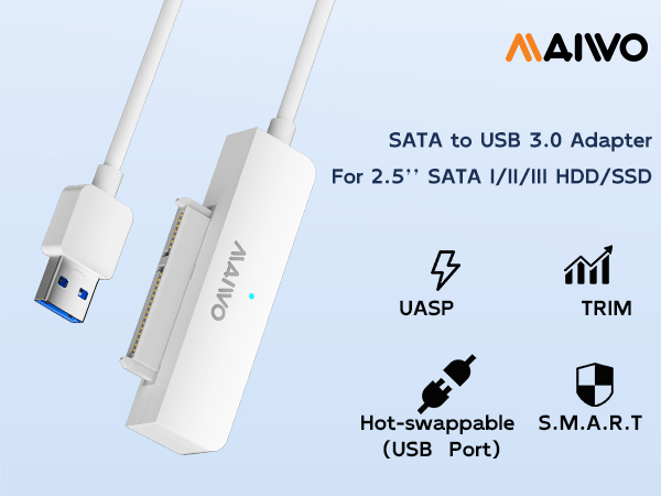 SATA to USB A 3.0 Adapters for 2.5
