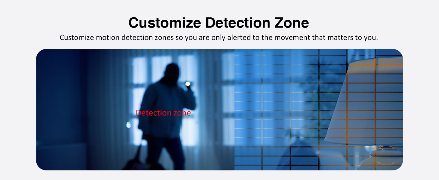 EVERSECU Smoke &amp; Gas Detection Home Security Camera with Sound Alarm 