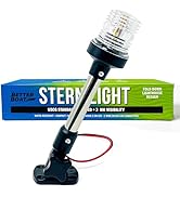 Boat Anchor Light, 9.5" LED Stern Light, USCG Tested Fold-Down Waterproof Marine Navigation Light...