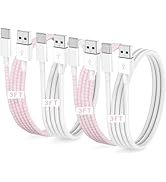 4Pack Car Charger for iPhone 16 15 Pro Max Plus Carplay Cable, USB A to USB C Charging Cord Car A...